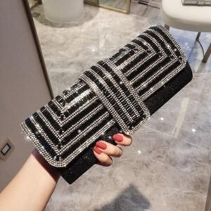 Black Studded Clutch