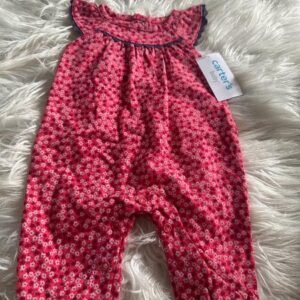 Carters Baby Red & Blue Floral Romper