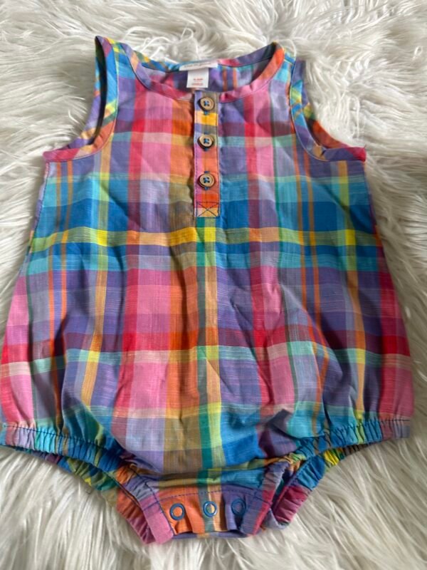 Multi Colored Plaid Onesie